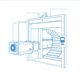 Spiral High Speed Door Technical Diagram